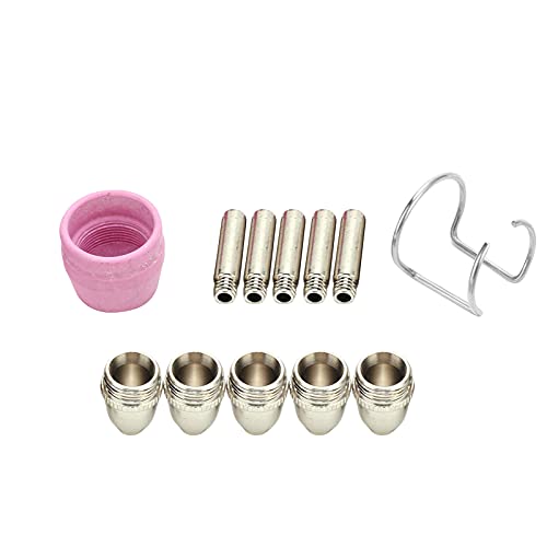 Hyuduo Verchromte Kupferkeramikdüse Verbrauchsmaterials-Kit, Vollständige Set mit Einfacher Installation für Verschiedene Umgebungen, Ersatzteile Zum Schneiden von Taschenlampen (12PCS) von Hyuduo