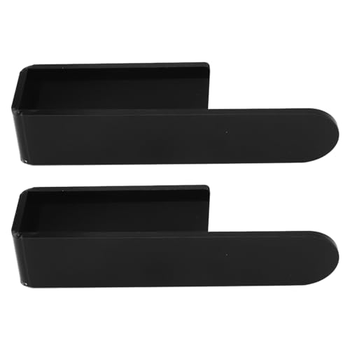 Hyuduo Wandmontierte Handtuchring Klarer Acryl Platz Sparende Handtuchhalter Einfache Installation Badezimmer Küche 4,5 Cm von der Wand Entfernt (BLACK) von Hyuduo