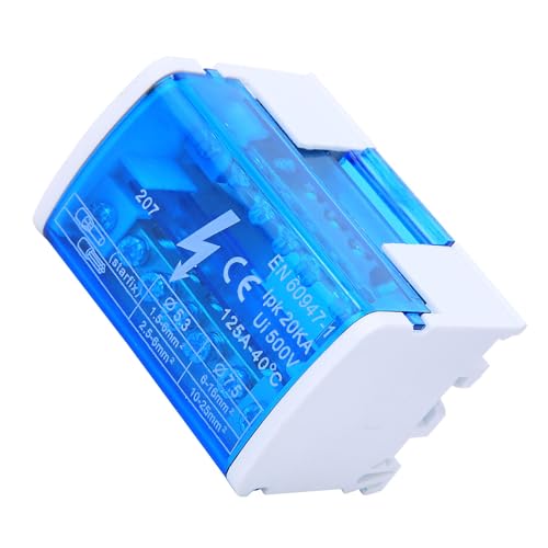 Klemmenblock Din-Schienenverteilerkasten Universal Compact Wire Wiring Connector mit transparenter Staubabdeckung 207 für Schaltschränke von Hyuduo