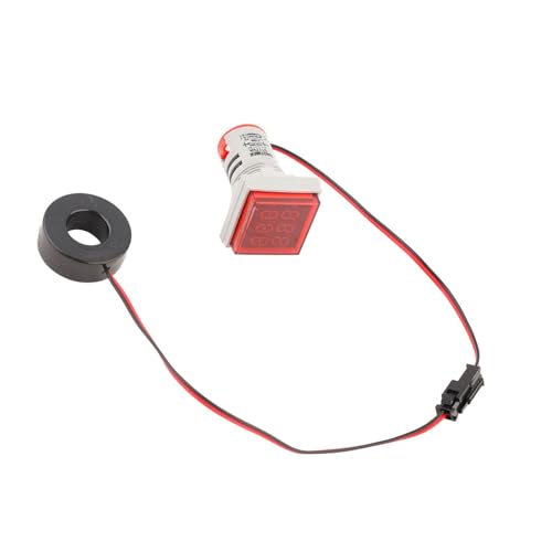 LED-Anzeige für Spannungszähler, Spannungszähler, Digitalanzeige, LED-Anzeige, für Motorrad, Auto, 22 mm, Tester (rot) von Hyuduo