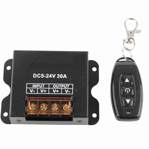 LED Single Color Dimmer Controller, 3 Tasten Eisen RF Large Power Einbauleuchten Schnurlose Fernbedienung, DC 12-24V 30A Lichtmodulator LED Single Color Dimmer Controller, 3 Tasten Eisen RF Large Power Einbauleuchten Schnurlose Fernbedienung, DC 12-24V 30A Lichtmodulator von Hyuduo