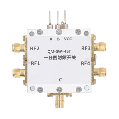 Mikrowellen-SP4T-RF-Schaltermodul, Breite Bandbreite, Hohe Isolierung, Aluminiumlegiermaterial, 0,1-6 GHz Betriebsfrequenz, Kleines Größe, Geringes Gewicht, SP4T-RF-Schalter von Hyuduo