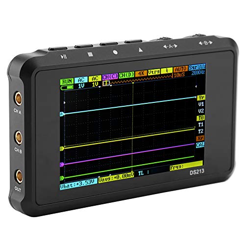 Mini DS213 Oszilloskop, 4CH 15MHz 100MSa / s Digitales Speicheroszilloskop im Taschenformat von Hyuduo