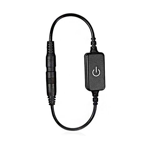 Mini-LED-Dimmer, Touch-Schalter, DC12–24 V, LED-Touch-Inline-Dimmer, LED-Streifen, Dimmer, Helligkeitsregler, Dimmen, Ein-Aus-Schalter, Controller (BLACK) von Hyuduo