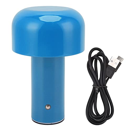 Moderne Pilzdesign -LED -Schreibtischlampe mit 3 Farbtemperatur Touch Control USB -USB -Wiederaufladbar für die Restaurantstudie (BLUE) von Hyuduo