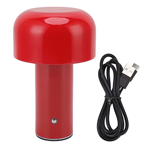 Moderne Pilzdesign -LED -Schreibtischlampe mit 3 Farbtemperatur Touch Control USB -USB -Wiederaufladbar für die Restaurantstudie (Rot) von Hyuduo