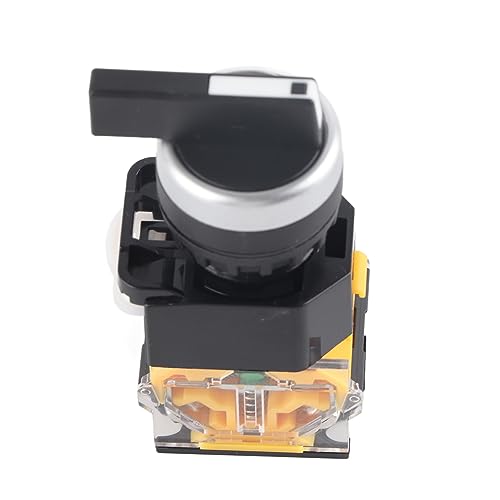 Momentary Selector, 3 Position Momentary Rotary Switch Long Handle 22mm Auto Reset Switch Selector LA38-20BX33, Wahlschalter Momentary Selector, 3 Position Momentary Rotary Switch Long Handle 22mm Auto Reset Switch Selector LA38-20BX33, Wahlschalter von Hyuduo