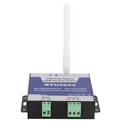 RTU5024 Upgrade GSM-Toröffner-Relaisschalter, Drahtloser Türöffner mit Fernbedienung, DC 9–36 V, Intuitive Mobile App-Steuerung, Unterstützt Intelligenten SMS-Alarm (RTU5024 von Hyuduo