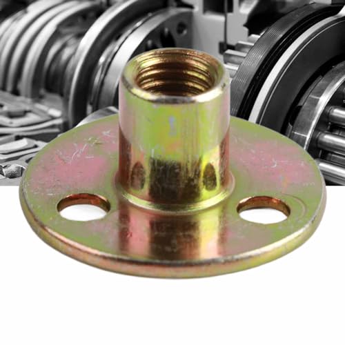 Runde Basismutter, 5 Stück Flanschmutter M6 M8 M10 Brad Hole T-Mutter Verzinktes Eisen Runde Basis T-Nut (M8) Nietmuttern (M10) von Hyuduo