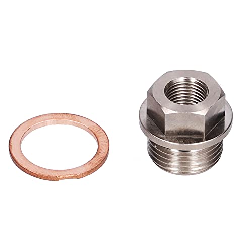 Sensoradapter, M18x1,5 auf 1/8NPT Gewinde Abgastemperatursensor NPT Kühlmitteltemperatursensor Fitting mit Dichtung Drucksensor von Hyuduo