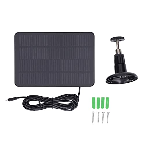 Solarpanel 4W 5V Outdoor wasserdicht wetterfest regulierbare Halterungen Photovoltaik-Panel mit geringem Stromverbrauch für wiederaufladbare Akku-Überwachungskamera und Stick-Up-Cam-Batterie von Hyuduo