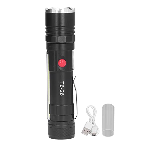 Wasserdichte COB-Seitenleuchte, Kleine Teleskop-Zoom-Taschenlampe aus Aluminiumlegierung, 2 Einstellbare Gänge, Camping-Taschenlampe mit Einfachen Handtaschenlampen von Hyuduo