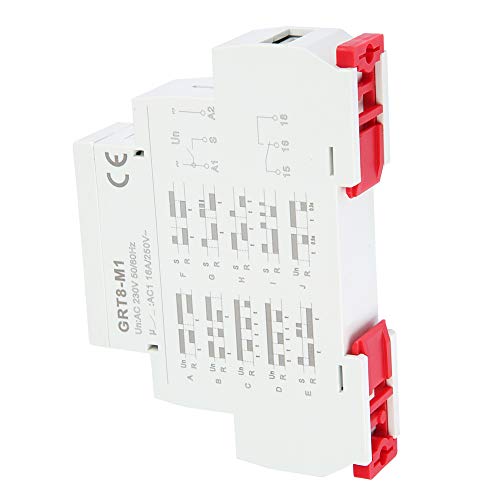 Zeitrelais GRT8-M1 Multifunktionales Zeitrelais Kleine Elektronik mit 10 Funktionen Tragschienenmontage AC 220V von Hyuduo