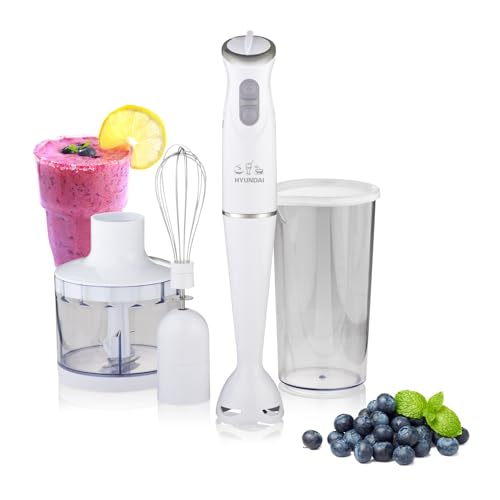 HYUNDAI Electronics Stabmixer HB983 I Mixstab mit 380 Watt I 2 Geschwindigkeiten I Schlagen, Zerkleinern von Eis, Mischen I stufenlose Drehzahlregelung I Zubehör HYUNDAI Electronics Stabmixer HB983 I Mixstab mit 380 Watt I 2 Geschwindigkeiten I Schlagen, Zerkleinern von Eis, Mischen I stufenlose Drehzahlregelung I Zubehör von Hyundai Electronics