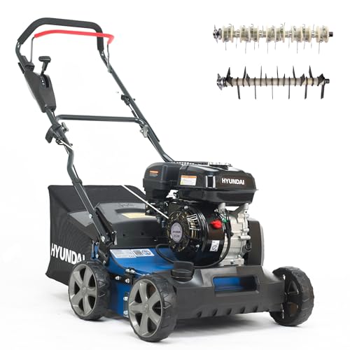 HYUNDAI Benzin-Vertikutierer SC4001G | 4.0 kW / 5.4 PS, 40 cm Arbeitsweite, 45 L Fangkorb | Rasenlüfter, Moosentferner | Verstellbare Arbeitshöhe HYUNDAI Benzin-Vertikutierer SC4001G | 4.0 kW / 5.4 PS, 40 cm Arbeitsweite, 45 L Fangkorb | Rasenlüfter, Moosentferner | Verstellbare Arbeitshöhe von Hyundai Power Products