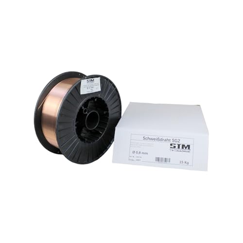 Schutzgas Schweißdraht Stahldraht SG2 0,8 mm CO2 G3Si1 MIG/MAG 15kg K300 von Homry