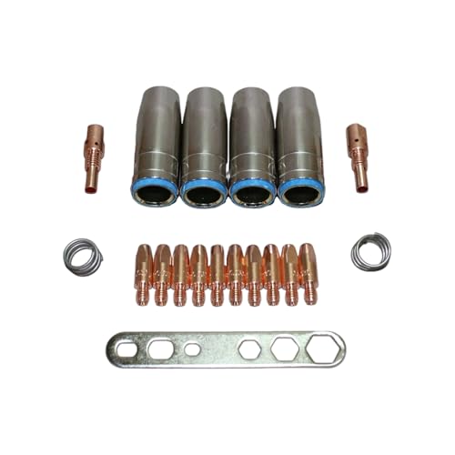 Verschleißteile Set MB 25/Typ 250 M6 0,8/1,0/1,2 Stromdüsen, Gasdüse, Düsenstock MIG/MAG… (1.2mm Stromdüsen) von Hyundai Welding