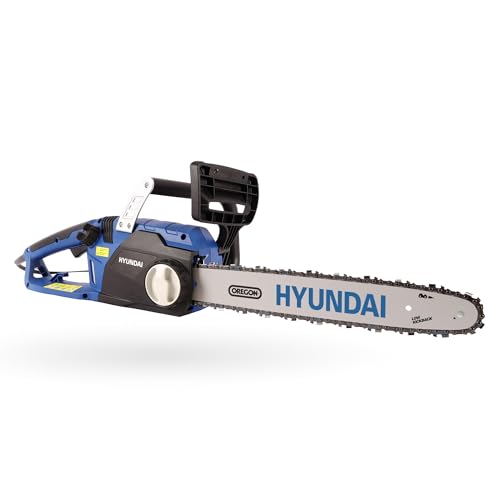 HYUNDAI Elektrische Kettensäge CS2416E (Elektrokettensäge, Motorsäge elektrisch, Elektrosäge mit 400 mm Schwert und 2400W Motorleistung) von HYUNDAI