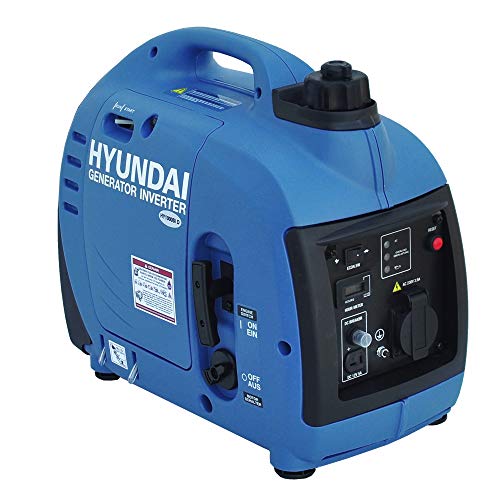 HYUNDAI Inverter Stromgenerator HY1000Si D, mobiler Notstrom-Generator, Notstromaggregat, 1 kW Stromerzeuger, Benzin Stromaggregat, leise und leicht von Hyundai
