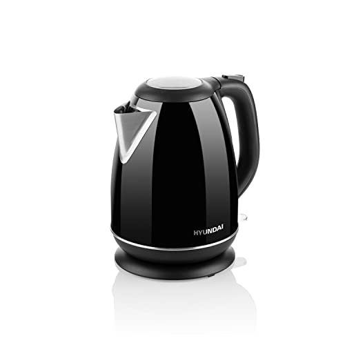 HYUNDAI VK 302 B Edelstahl Wasserkocher I Durchsichtiger Deckel I Überhitzungsschutz I 1.7 Liter I 2200 Watt von Hyundai
