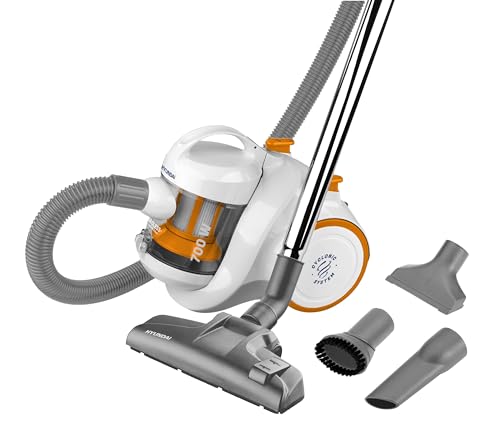 Hyundai HYUVC009, Beutellosser Staubsauger, Weiss/Orange, 700 W, 1.5 liters, 80 Dezibel von Hyundai