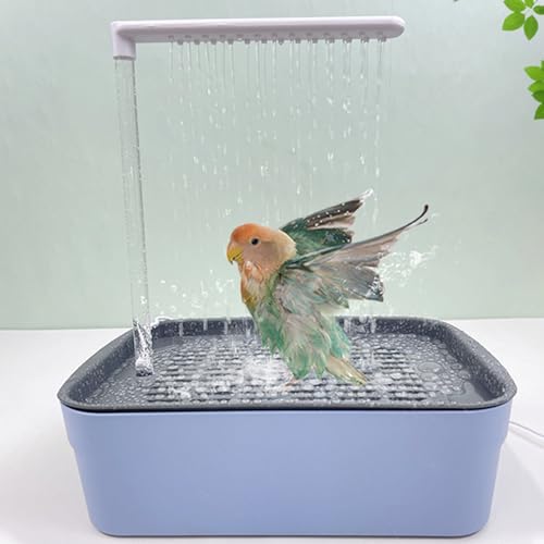 Hyunlai Automatische Vogeltränke mit Wasserzirkulation - Selbstreinigende Dusche für Wellensittiche, Nymphensittiche & Kleinsittiche - werkzeuglose Installation von Hyunlai