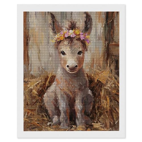 Diamond Painting Bauernhof Esel, 5D Diamant Painting Bilder, DIY Diamanten Malerei Erwachsene und Kinder, Gem Art Mosaikherstellung Bastelset für Weihnachts Haus Wand Dekoration Geschenke 40x50cm e569 Diamond Painting Bauernhof Esel, 5D Diamant Painting Bilder, DIY Diamanten Malerei Erwachsene und Kinder, Gem Art Mosaikherstellung Bastelset für Weihnachts Haus Wand Dekoration Geschenke 40x50cm e569 von Hyupuanj