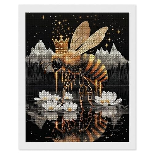 Diamond Painting Erwachsene Bienen, 5D Diamant Painting Bilder, DIY Diamanten Stickerei Mosaikherstellung Bastelset Geeignet Als Geschenk, Zur Entspannung und Als Home Wanddekorationen 80x110cm r-542 von Hyupuanj