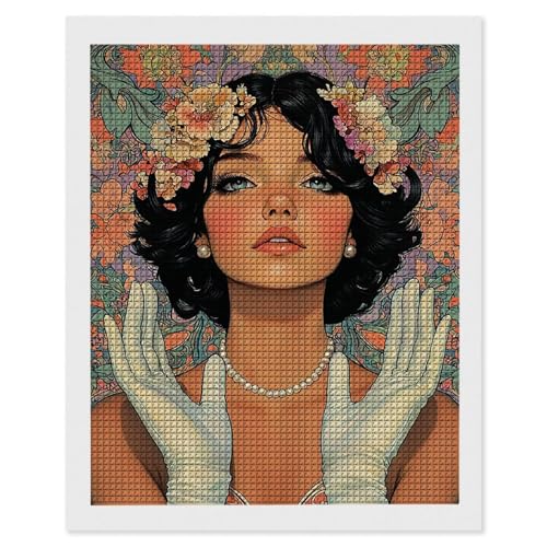 Diamond Painting Erwachsene Frauen Blumen, 5D Diamant Painting Bilder, DIY Diamanten Stickerei Mosaikherstellung Bastelset Geeignet Als Geschenk, Entspannung und Als Home Wanddekorationen 20x30cm r603 Diamond Painting Erwachsene Frauen Blumen, 5D Diamant Painting Bilder, DIY Diamanten Stickerei Mosaikherstellung Bastelset Geeignet Als Geschenk, Entspannung und Als Home Wanddekorationen 20x30cm r603 von Hyupuanj