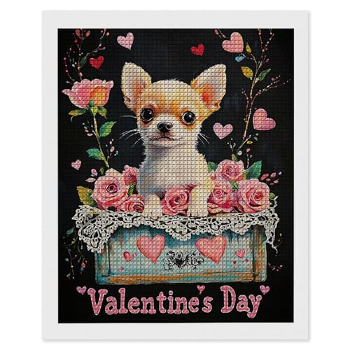 Diamond Painting Erwachsene Rose Hund, 5D Diamant Painting Bilder, DIY Diamanten Stickerei Mosaikherstellung Bastelset Geeignet Als Geschenk, Zur Entspannung und Als Home Wanddekorationen 40x50cm r503 Diamond Painting Erwachsene Rose Hund, 5D Diamant Painting Bilder, DIY Diamanten Stickerei Mosaikherstellung Bastelset Geeignet Als Geschenk, Zur Entspannung und Als Home Wanddekorationen 40x50cm r503 von Hyupuanj