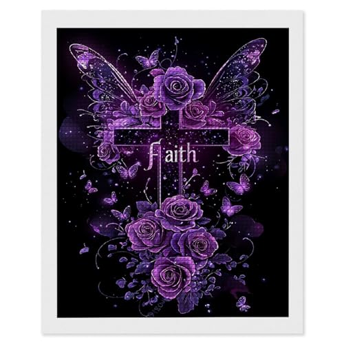 Diamond Painting Erwachsene Rose Kreuz, 5D Diamant Painting Bilder, DIY Diamanten Stickerei Mosaikherstellung Bastelset Geeignet Als Geschenk, Entspannung und Als Home Wanddekorationen 50x70cm r-518 Diamond Painting Erwachsene Rose Kreuz, 5D Diamant Painting Bilder, DIY Diamanten Stickerei Mosaikherstellung Bastelset Geeignet Als Geschenk, Entspannung und Als Home Wanddekorationen 50x70cm r-518 von Hyupuanj