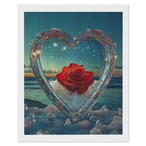 Diamond Painting Erwachsene Rose Liebe, 5D Diamant Painting Bilder, DIY Diamanten Stickerei Mosaikherstellung Bastelset Geeignet Als Geschenk, Entspannung und Als Home Wanddekorationen 20x30cm r-499 Diamond Painting Erwachsene Rose Liebe, 5D Diamant Painting Bilder, DIY Diamanten Stickerei Mosaikherstellung Bastelset Geeignet Als Geschenk, Entspannung und Als Home Wanddekorationen 20x30cm r-499 von Hyupuanj