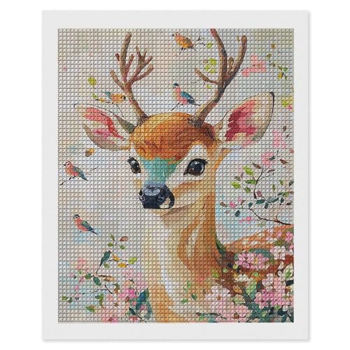 Diamond Painting Hirsch Blumen, 5D Diamant Painting Bilder, DIY Diamanten Malerei Erwachsene und Kinder, Gem Art Mosaikherstellung Bastelset für Weihnachts Haus Wand Dekoration Geschenke 40x50 cm e540 Diamond Painting Hirsch Blumen, 5D Diamant Painting Bilder, DIY Diamanten Malerei Erwachsene und Kinder, Gem Art Mosaikherstellung Bastelset für Weihnachts Haus Wand Dekoration Geschenke 40x50 cm e540 von Hyupuanj