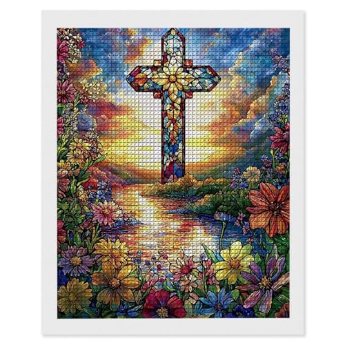 Diamond Painting Kreuz, 5D Diamant Painting Bilder, DIY Diamanten Malerei Erwachsene und Kinder, Gem Art Mosaikherstellung Bastelset für Weihnachts Haus Wand Dekoration Geschenke 40x50 cm e-685 Diamond Painting Kreuz, 5D Diamant Painting Bilder, DIY Diamanten Malerei Erwachsene und Kinder, Gem Art Mosaikherstellung Bastelset für Weihnachts Haus Wand Dekoration Geschenke 40x50 cm e-685 von Hyupuanj