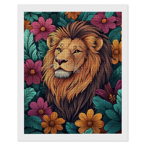 Diamond Painting Löwenblumen, 5D Diamant Painting Bilder, DIY Diamanten Malerei Erwachsene und Kinder, Gem Art Mosaikherstellung Bastelset für Weihnachts Haus Wand Dekoration Geschenke 80x110 cm e-681 Diamond Painting Löwenblumen, 5D Diamant Painting Bilder, DIY Diamanten Malerei Erwachsene und Kinder, Gem Art Mosaikherstellung Bastelset für Weihnachts Haus Wand Dekoration Geschenke 80x110 cm e-681 von Hyupuanj