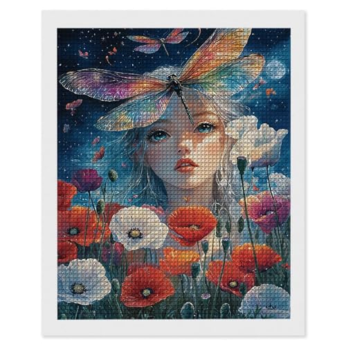 Diamond Painting Mädchen Dragonfly, 5D Diamant Painting Bilder, DIY Diamanten Malerei Erwachsene und Kinder, Gem Art Mosaikherstellung Bastelset für Haus Wand Dekoration Geschenke 30x40 cm e-580 Diamond Painting Mädchen Dragonfly, 5D Diamant Painting Bilder, DIY Diamanten Malerei Erwachsene und Kinder, Gem Art Mosaikherstellung Bastelset für Haus Wand Dekoration Geschenke 30x40 cm e-580 von Hyupuanj
