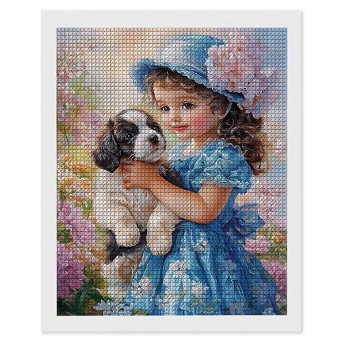 Diamond Painting Mädchen Hund, 5D Diamant Painting Bilder, DIY Diamanten Malerei Erwachsene und Kinder, Gem Art Mosaikherstellung Bastelset für Weihnachts Haus Wand Dekoration Geschenke 60x80 cm e-576 Diamond Painting Mädchen Hund, 5D Diamant Painting Bilder, DIY Diamanten Malerei Erwachsene und Kinder, Gem Art Mosaikherstellung Bastelset für Weihnachts Haus Wand Dekoration Geschenke 60x80 cm e-576 von Hyupuanj
