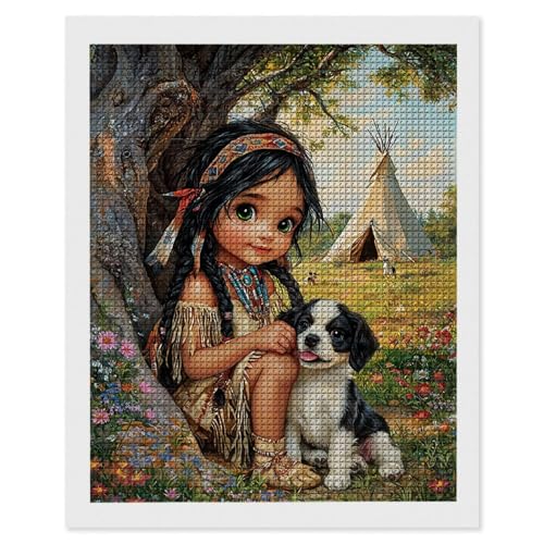 Diamond Painting Schöne Mädchen, 5D Diamant Painting Bilder, DIY Diamanten Malerei Erwachsene und Kinder, Gem Art Mosaikherstellung Bastelset für Haus Wand Dekoration Geschenke 90x120 cm e-521 von Hyupuanj