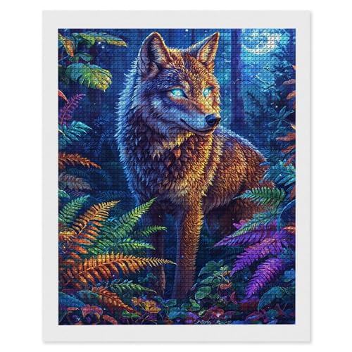 Diamond Painting Wald Wölfe, 5D Diamant Painting Bilder, DIY Diamanten Malerei Erwachsene und Kinder, Gem Art Mosaikherstellung Bastelset für Weihnachts Haus Wand Dekoration Geschenke 70x90 cm e-636 Diamond Painting Wald Wölfe, 5D Diamant Painting Bilder, DIY Diamanten Malerei Erwachsene und Kinder, Gem Art Mosaikherstellung Bastelset für Weihnachts Haus Wand Dekoration Geschenke 70x90 cm e-636 von Hyupuanj