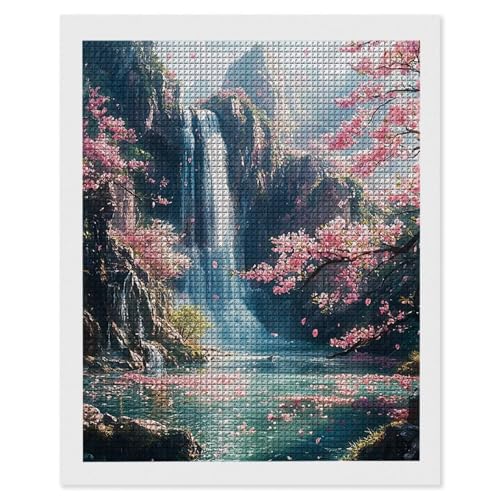 Diamond Painting Wasserfall Aussicht, 5D Diamant Painting Bilder, DIY Diamanten Malerei Erwachsene und Kinder, Gem Art Mosaikherstellung Bastelset für Haus Wand Dekoration Geschenke 50x70 cm e-613 Diamond Painting Wasserfall Aussicht, 5D Diamant Painting Bilder, DIY Diamanten Malerei Erwachsene und Kinder, Gem Art Mosaikherstellung Bastelset für Haus Wand Dekoration Geschenke 50x70 cm e-613 von Hyupuanj