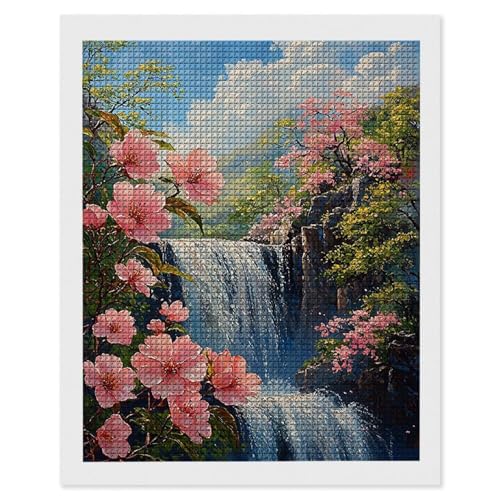 Diamond Painting Wasserfall Blumen, 5D Diamant Painting Bilder, DIY Diamanten Malerei Erwachsene und Kinder, Gem Art Mosaikherstellung Bastelset für Haus Wand Dekoration Geschenke 30x40 cm e-616 Diamond Painting Wasserfall Blumen, 5D Diamant Painting Bilder, DIY Diamanten Malerei Erwachsene und Kinder, Gem Art Mosaikherstellung Bastelset für Haus Wand Dekoration Geschenke 30x40 cm e-616 von Hyupuanj
