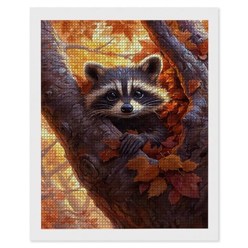 Hyupuanj Diamond Painting Erwachsene Herbst Waschbären, 5D Diamant Painting Bilder, DIY Diamanten Stickerei Mosaikherstellung Bastelset Geeignet Als Geschenk, Als Home Wanddekorationen 40x50cm r-626 Hyupuanj Diamond Painting Erwachsene Herbst Waschbären, 5D Diamant Painting Bilder, DIY Diamanten Stickerei Mosaikherstellung Bastelset Geeignet Als Geschenk, Als Home Wanddekorationen 40x50cm r-626 von Hyupuanj