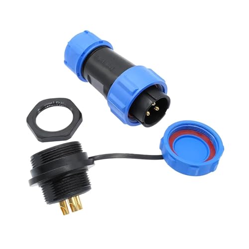 Hyuwdai 1 x SP2110 SP2112 wasserdichter Stecker SP21 Rückmutter 2-polig 3-polig 4-polig 5-polig 7-polig 9-polig 12-polig IP68-Stecker und Buchse (4P) von Hyuwdai