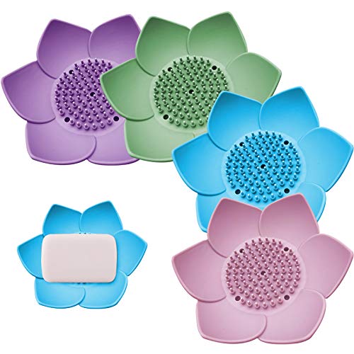 4 Teiliges Set Seifenschale Silikon Seife Drain Halter Seifenschale mit Abtropfschale für Einfache Reinigung Halten Sie die Seife Trocken und Sauber Geeignet für Bad Küche Duschtheke Seifenschale 4 Teiliges Set Seifenschale Silikon Seife Drain Halter Seifenschale mit Abtropfschale für Einfache Reinigung Halten Sie die Seife Trocken und Sauber Geeignet für Bad Küche Duschtheke Seifenschale von Hyxodjy
