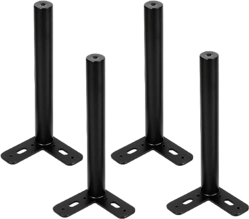 HyyKjEU 4 Stück Metall-Möbelbeine, Moderne dreieckige Tischbeine, verstellbare Schrankbeine, DIY Eisen-Sofa-Couchtischbeine, (schwarz 15 cm) (Color : Black, Size : 12cm) von HyyKjEU