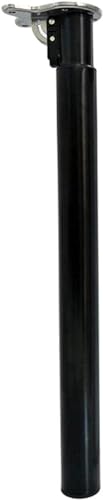 HyyKjEU Klappbare Möbelbeine aus Stahl, Couchtischbeine aus Metall, spiralförmige Teleskop-Schreibtischbeine, 1 Stück, höhenverstellbar 71–110 cm (schwarz) (Color : Black) von HyyKjEU