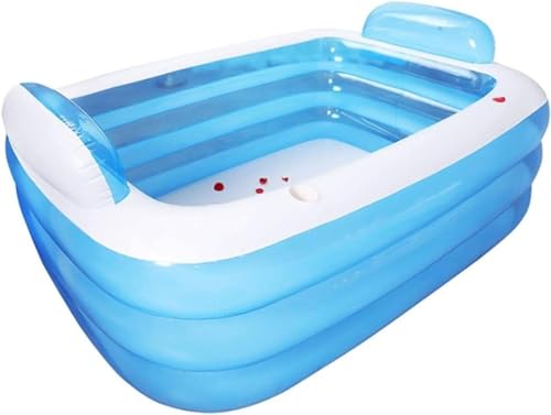 HyyKjEU Schwimmen Home Spa-Badewanne, tragbare SPA-Badewanne for große Kinder for Erwachsene, einfache Badewanne for den Innenbereich, Badewanne for den Außenpool praktisch von HyyKjEU