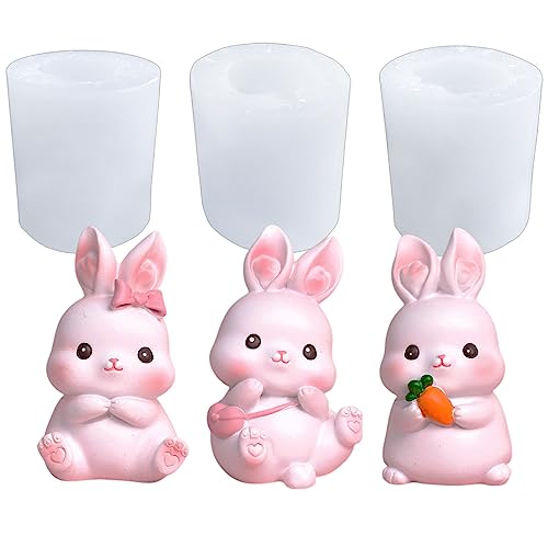 HyzaPhix 3pcs Osterhasen Silikonform 3D Hase Gießform Tier Epoxidharz Formen Silikon Kaninchen Kuchenform Fondant Form Rabbit Resin Molds für DIY Seife, Kerzen, Ostergeschenke HyzaPhix 3pcs Osterhasen Silikonform 3D Hase Gießform Tier Epoxidharz Formen Silikon Kaninchen Kuchenform Fondant Form Rabbit Resin Molds für DIY Seife, Kerzen, Ostergeschenke von HyzaPhix