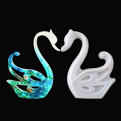 HyzaPhix Epoxidharz Silikonform, Schwan Resin Gießform Tier Harz Gießen Formen Groß Swan Silicone Molds für DIY Handwerk Ornamente Skulptur Home Decoration von HyzaPhix