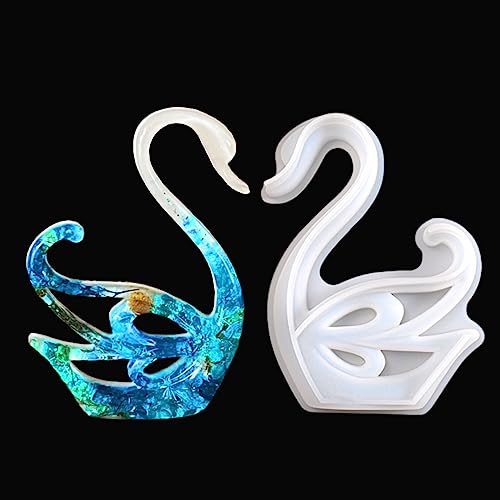 HyzaPhix Epoxidharz Silikonform, Schwan Resin Gießform Tier Harz Gießen Formen Groß Swan Silicone Molds für DIY Handwerk Ornamente Skulptur Home Decoration von HyzaPhix